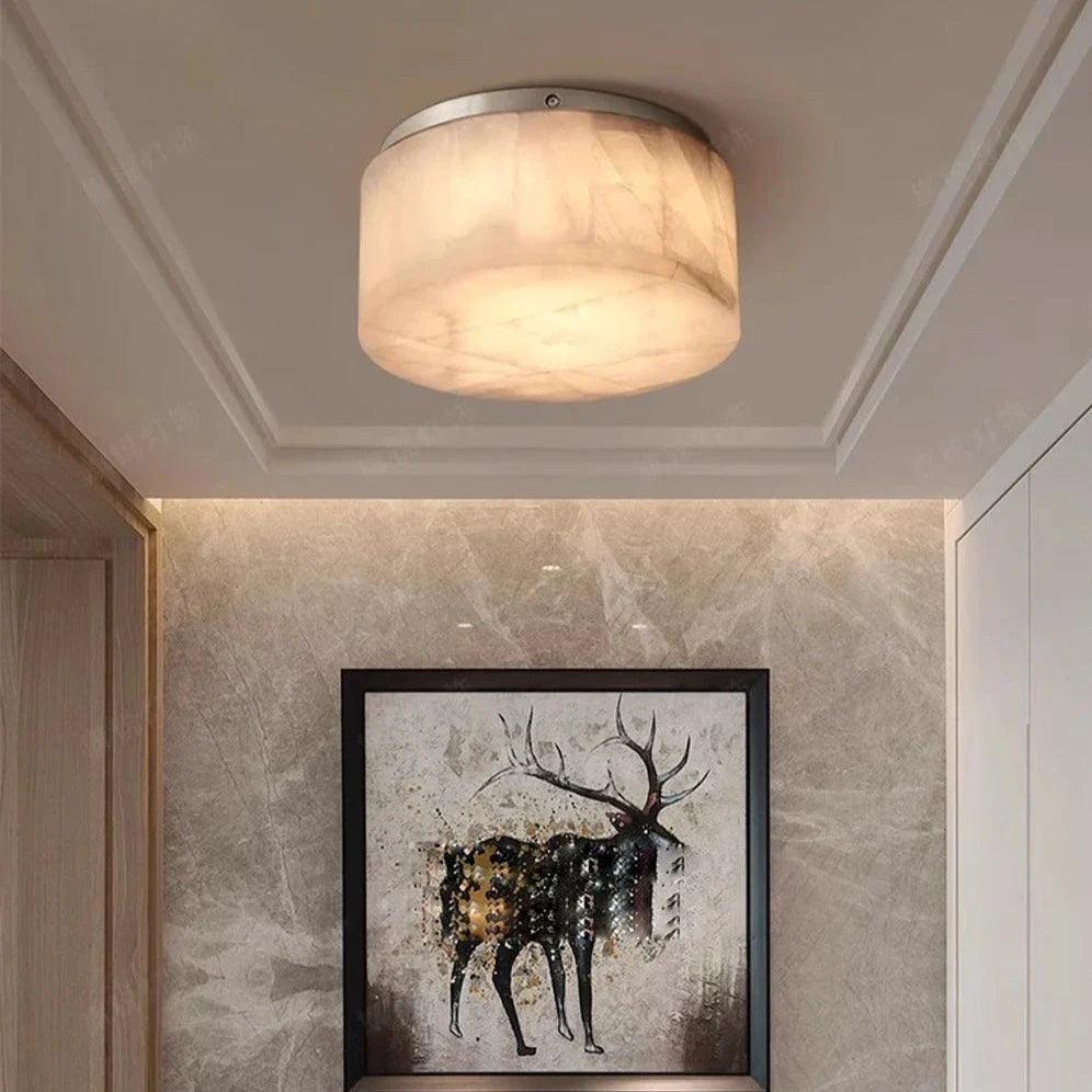 Rivage Alabaster Minimalist Ceiling Light