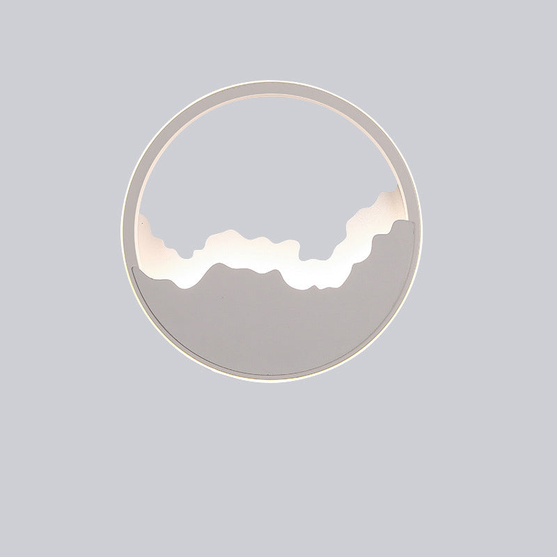 WaveGlow - Modern oval LED wall Light made of iron with a refined wave design