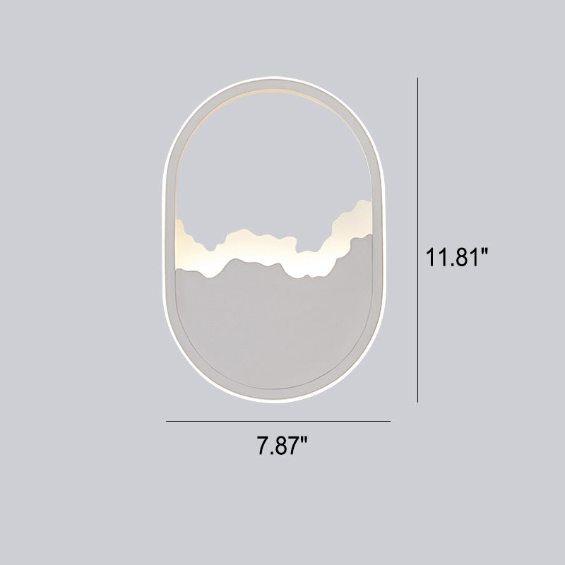 WaveGlow - Modern oval LED wall Light made of iron with a refined wave design