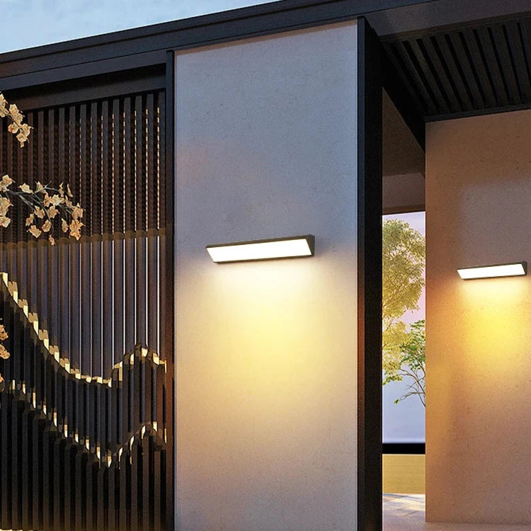 Sleek Outdoor Long Strip LED Wall Light
