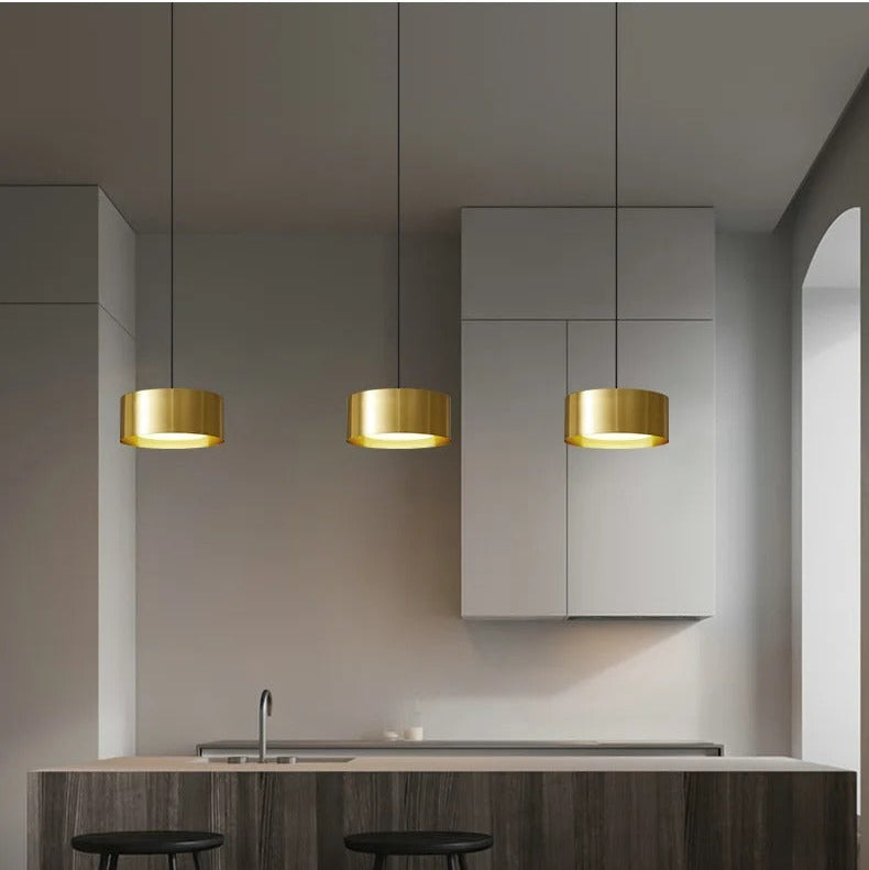 Round Panel Acrylic Hanging Pendant Light