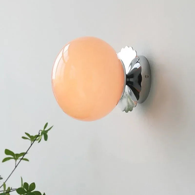 Nordic Pink Pearl Ball Wall Light