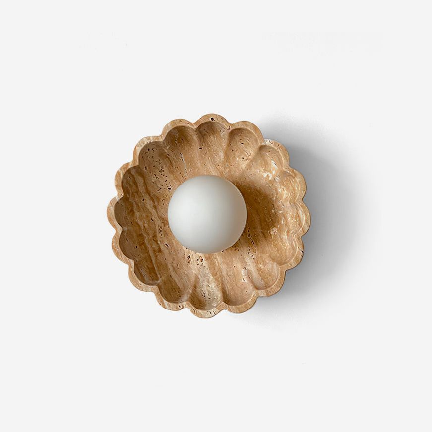 Aurea Moderne Travertin-Wandlampe
