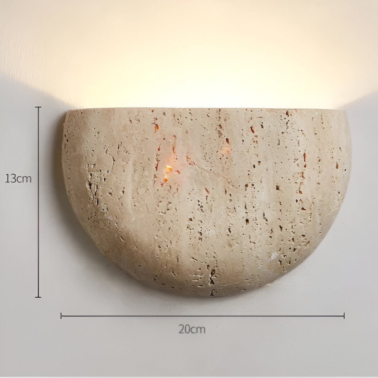 Medieval Style Travertine Stone Wall Light