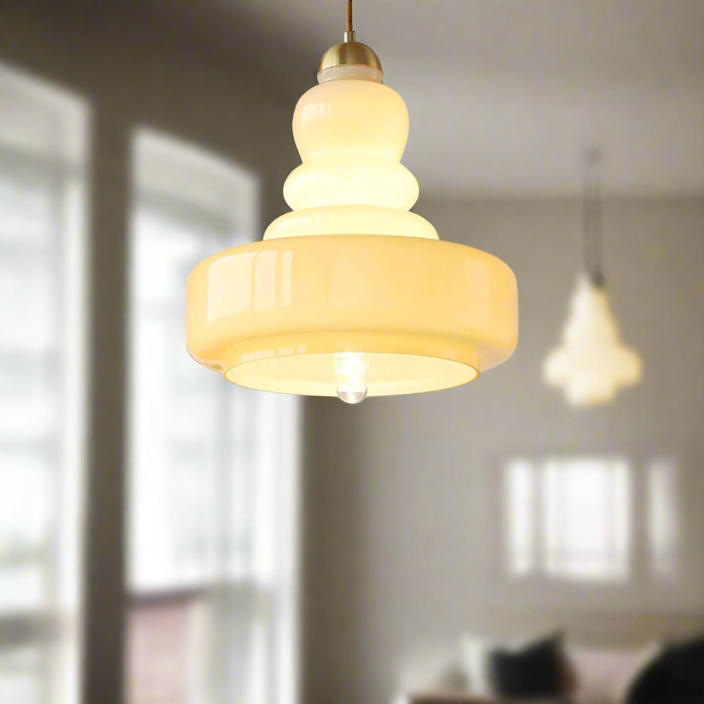 Ellery Vintage Schoolhouse Glass Pendant Light