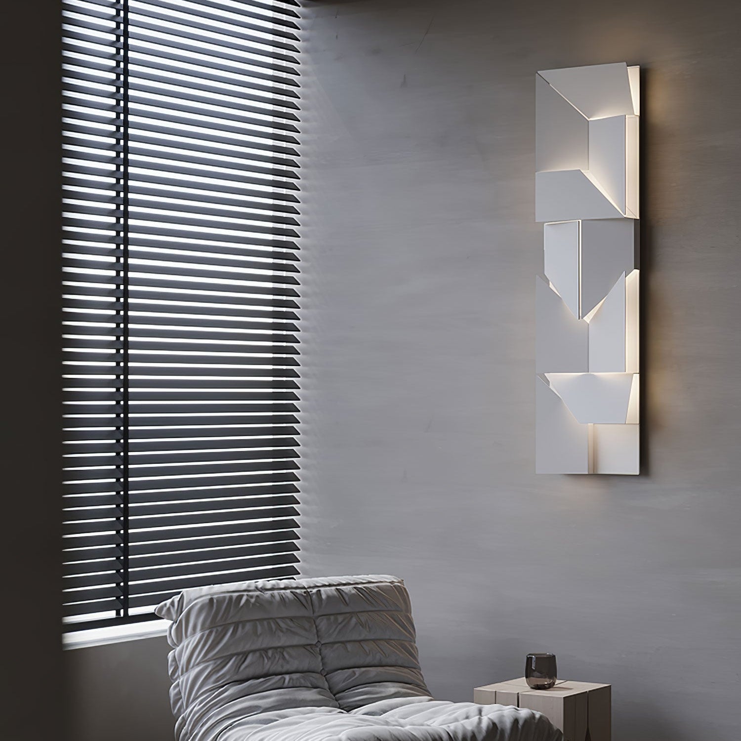 The Geometry of Silence Minimalist Aluminum Wall Light