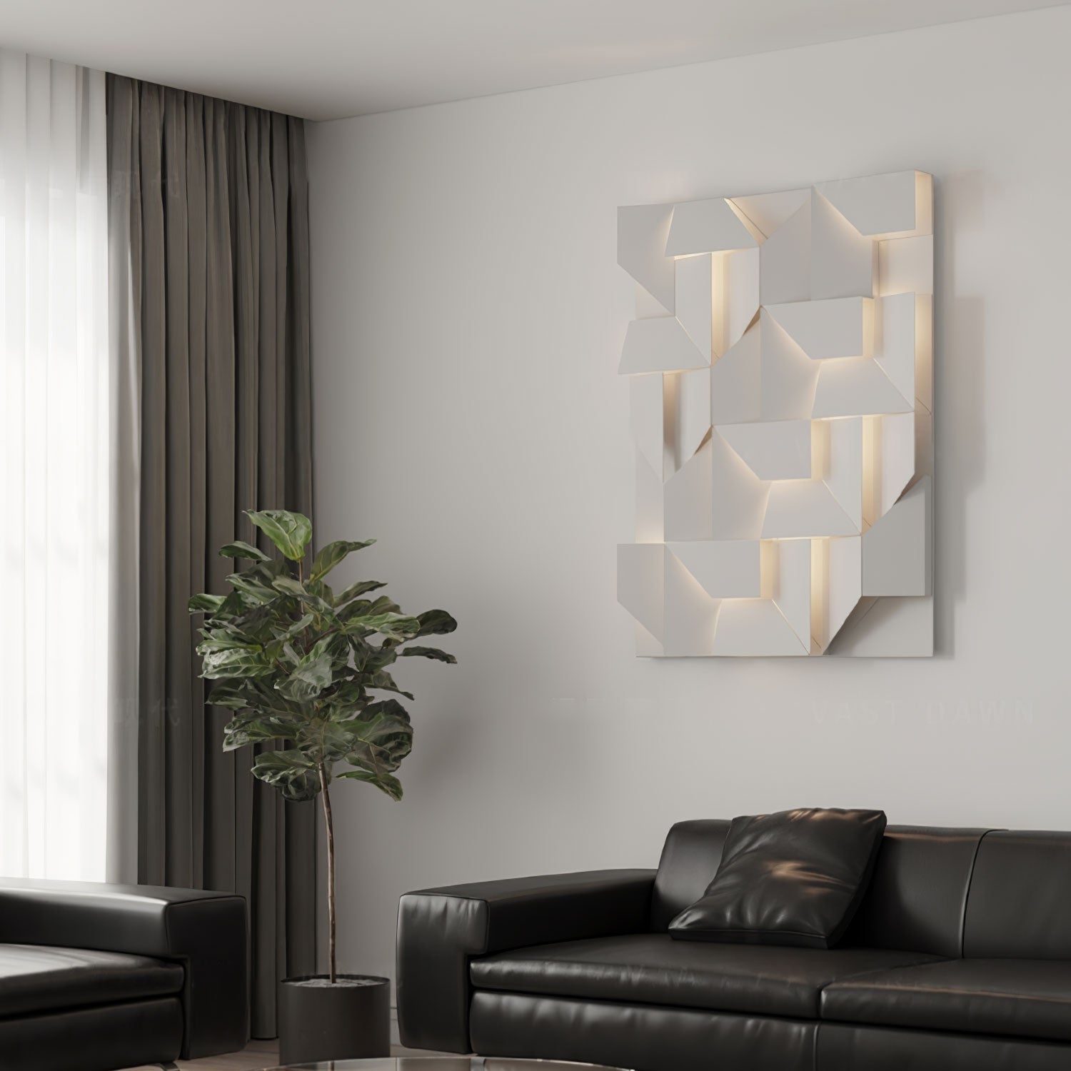 The Geometry of Silence Minimalist Aluminum Wall Light