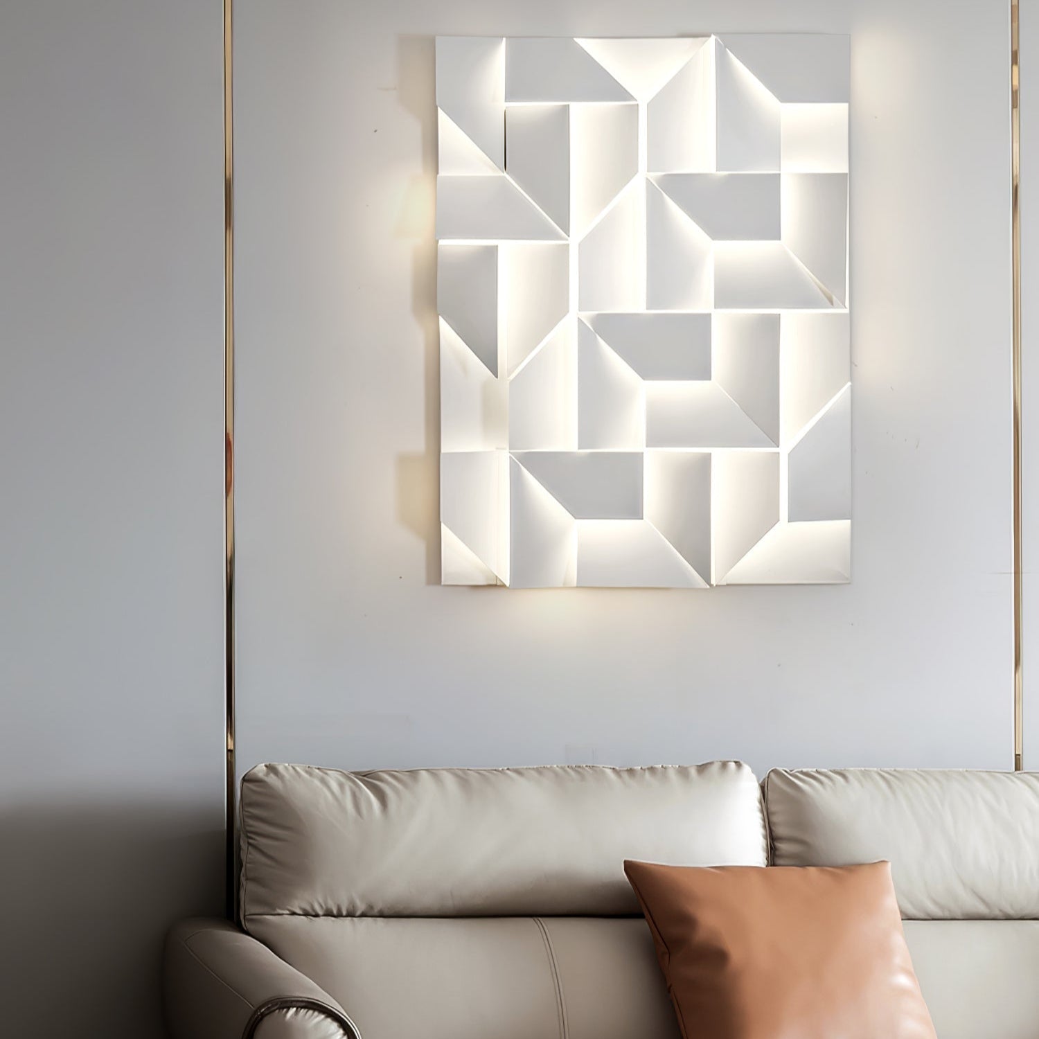 The Geometry of Silence Minimalist Aluminum Wall Light