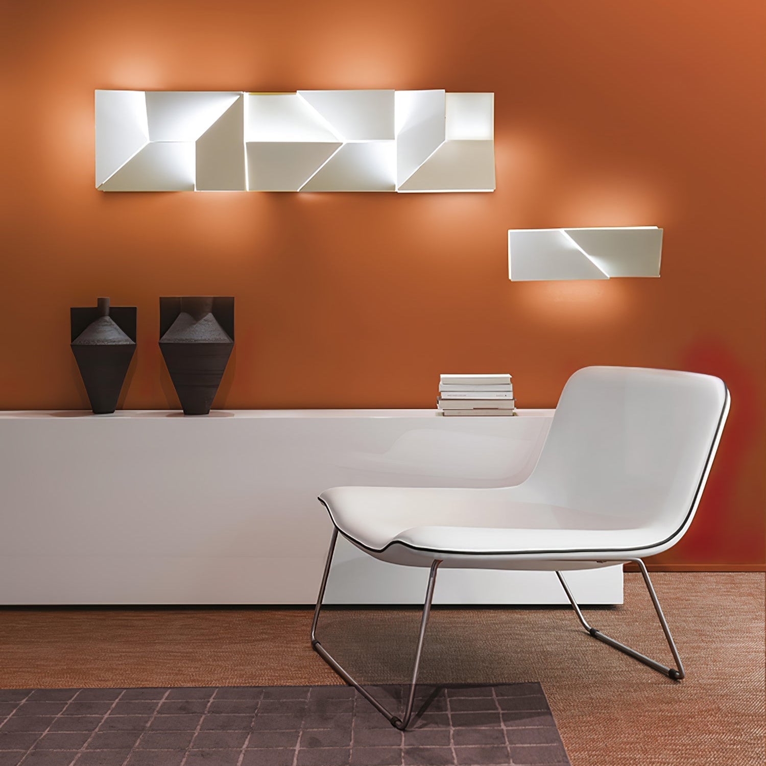 The Geometry of Silence Minimalist Aluminum Wall Light
