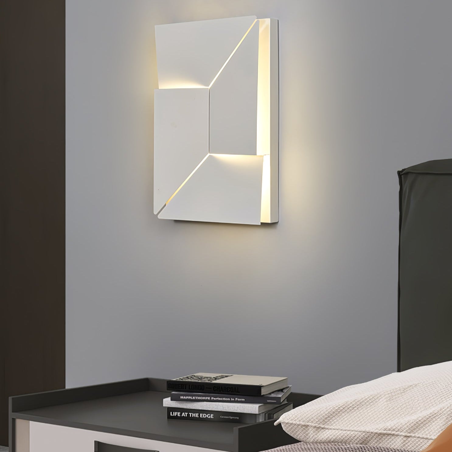 The Geometry of Silence Minimalist Aluminum Wall Light
