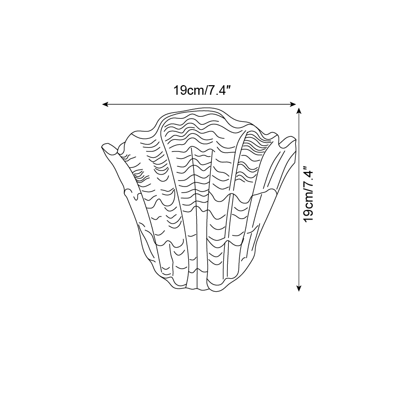 Coquille Sculptural Plaster Shell Wall Light