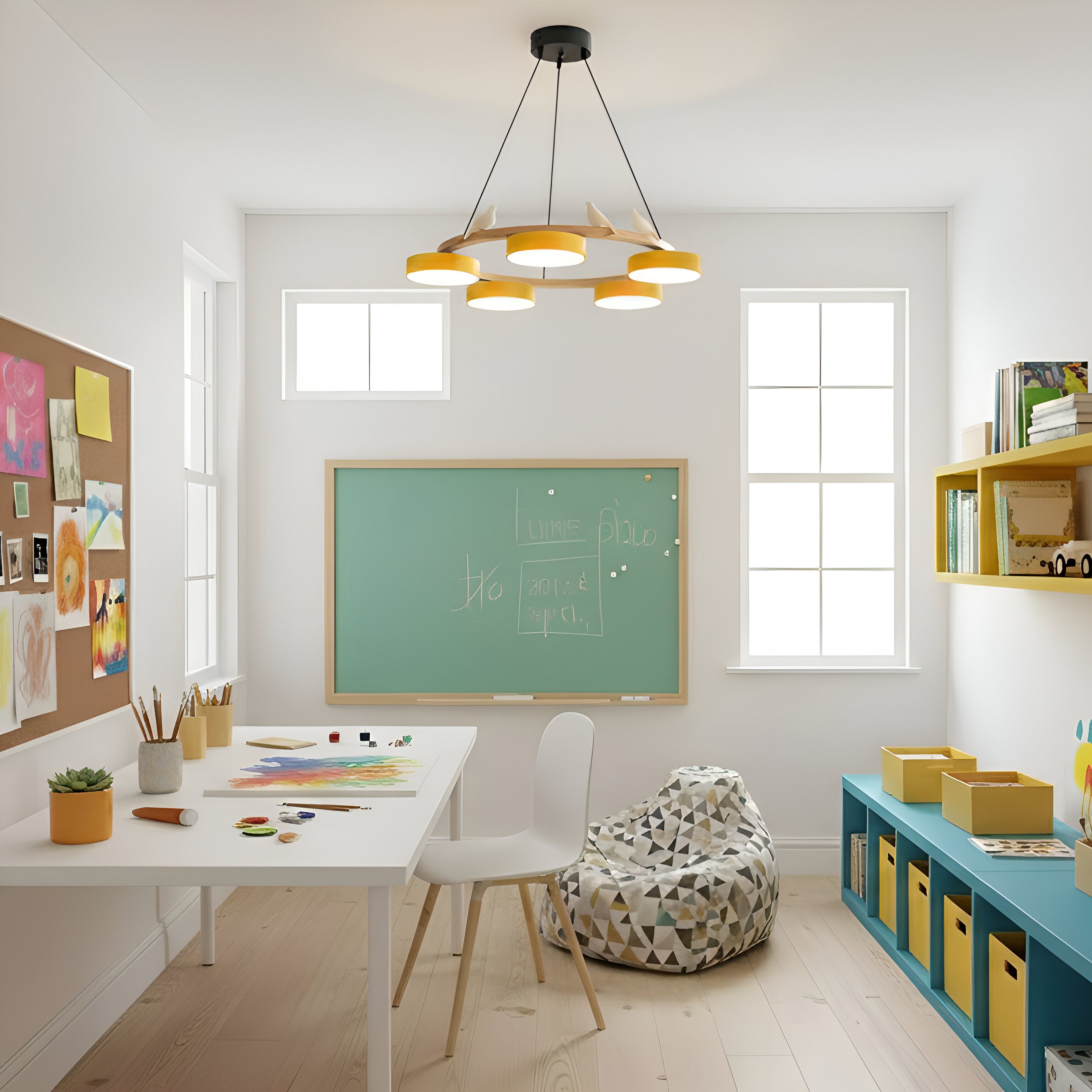 Sienna Nordic Acrylic Bird Round Pendant Light