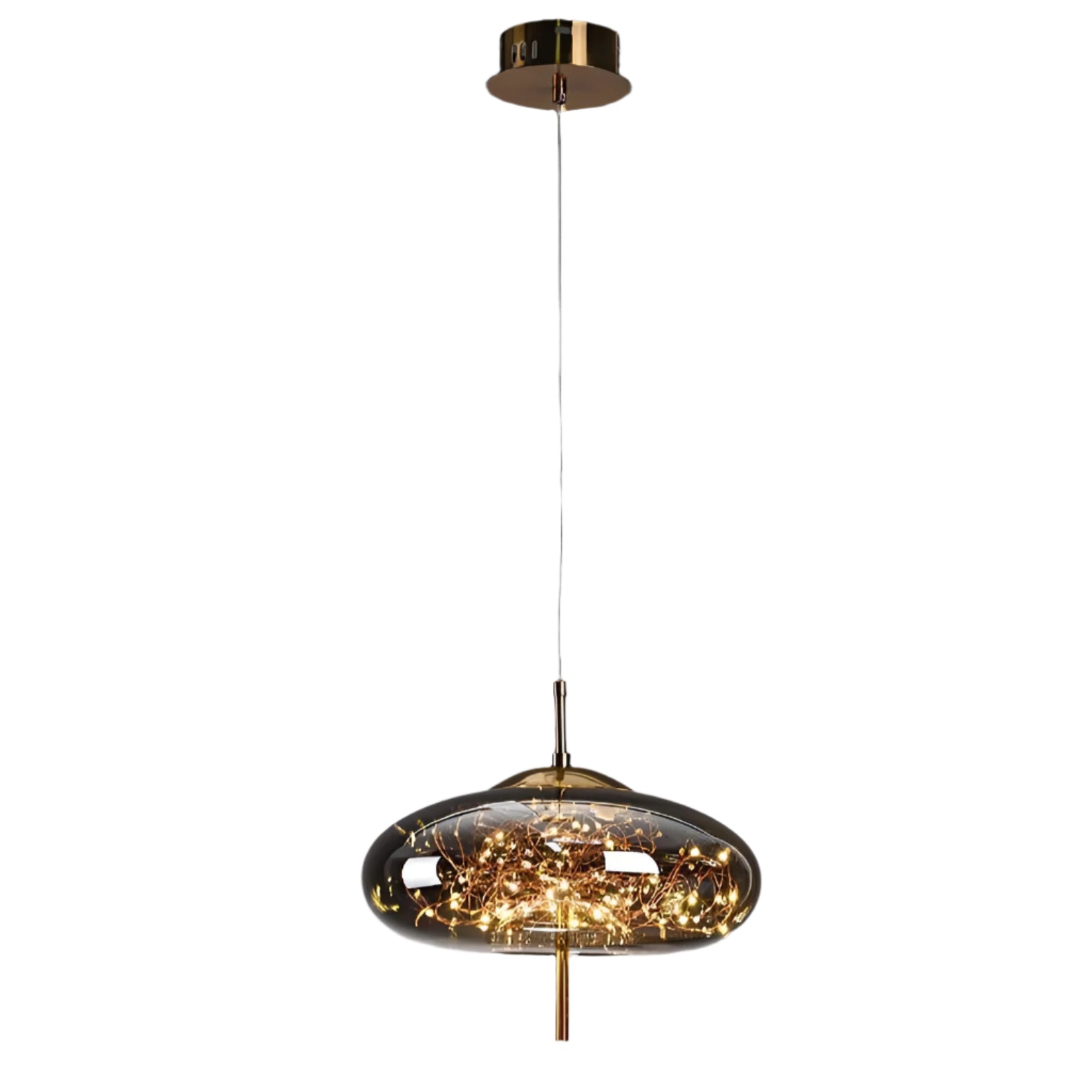 Lampe suspendue en verre moderne de luxe nordique