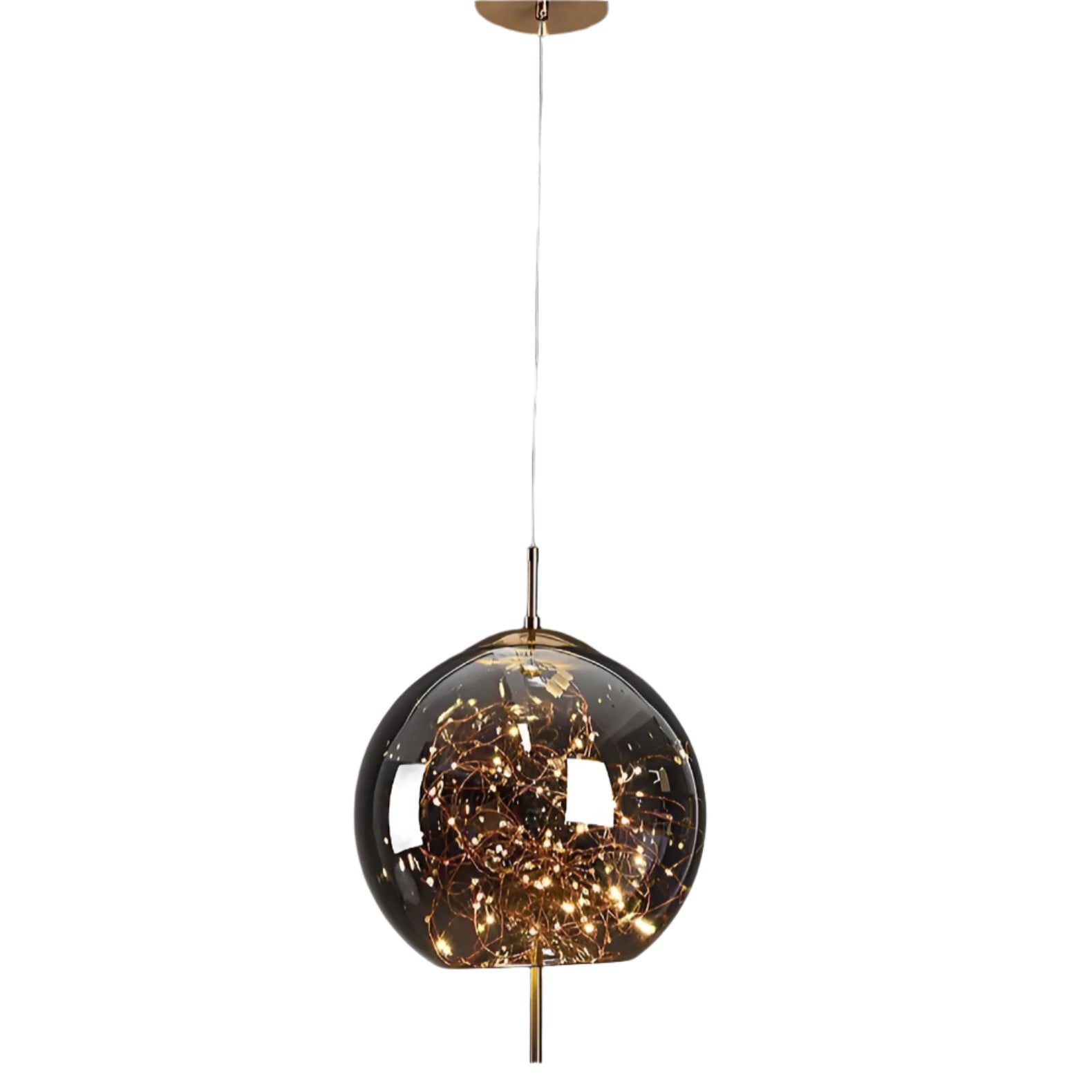 Lampe suspendue en verre moderne de luxe nordique