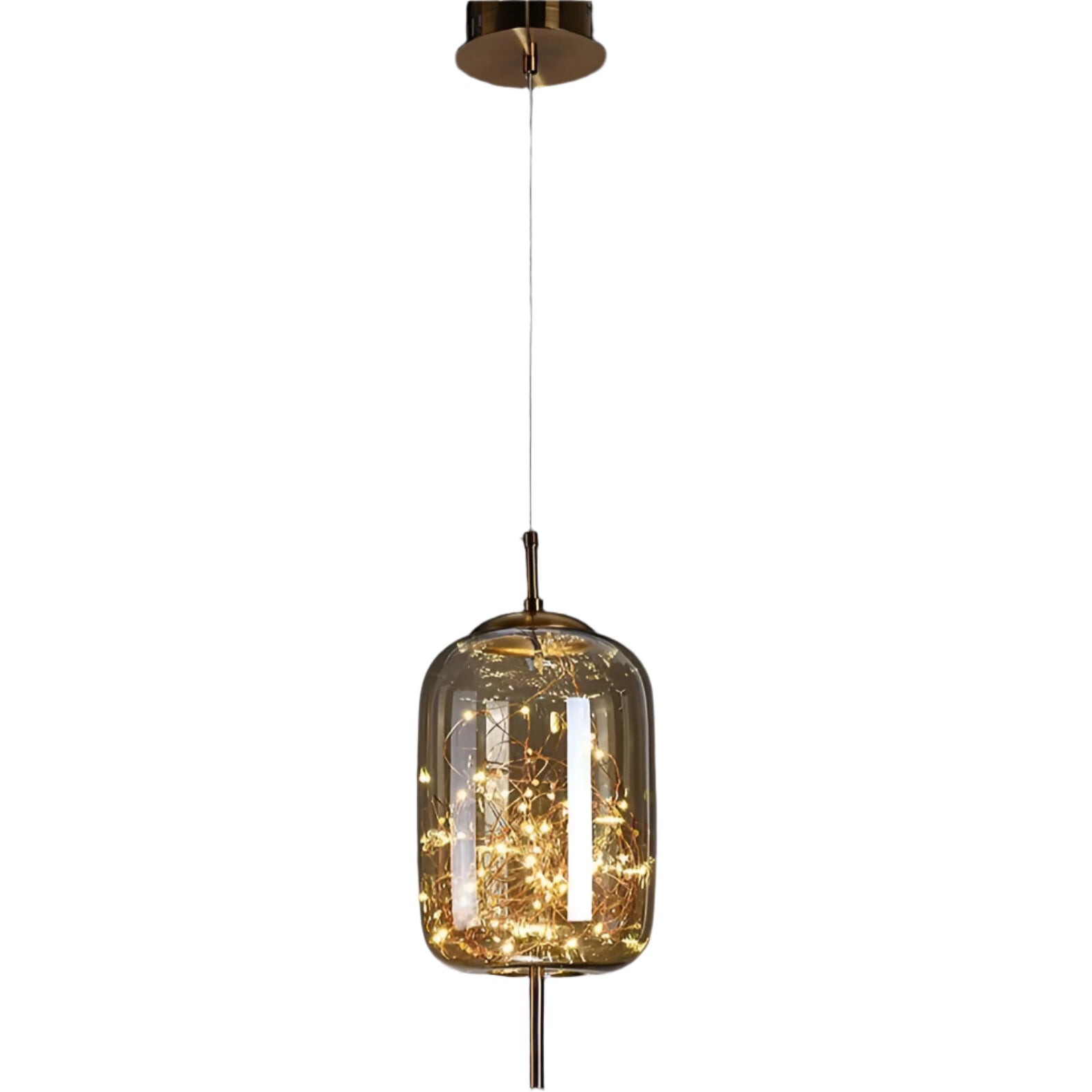 Lampe suspendue en verre moderne de luxe nordique