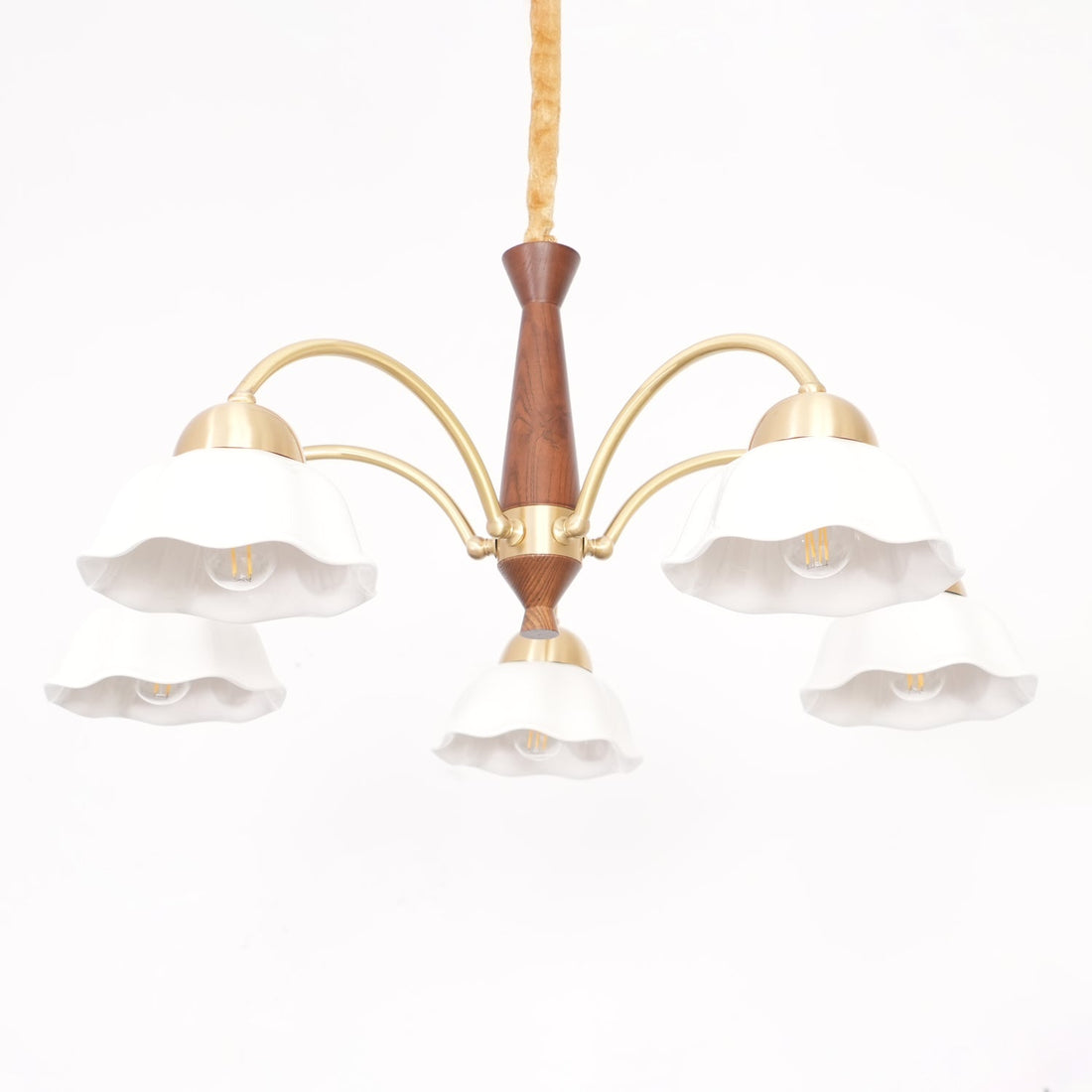 Vittorio Mid Century Copper Ceramic Chandelier