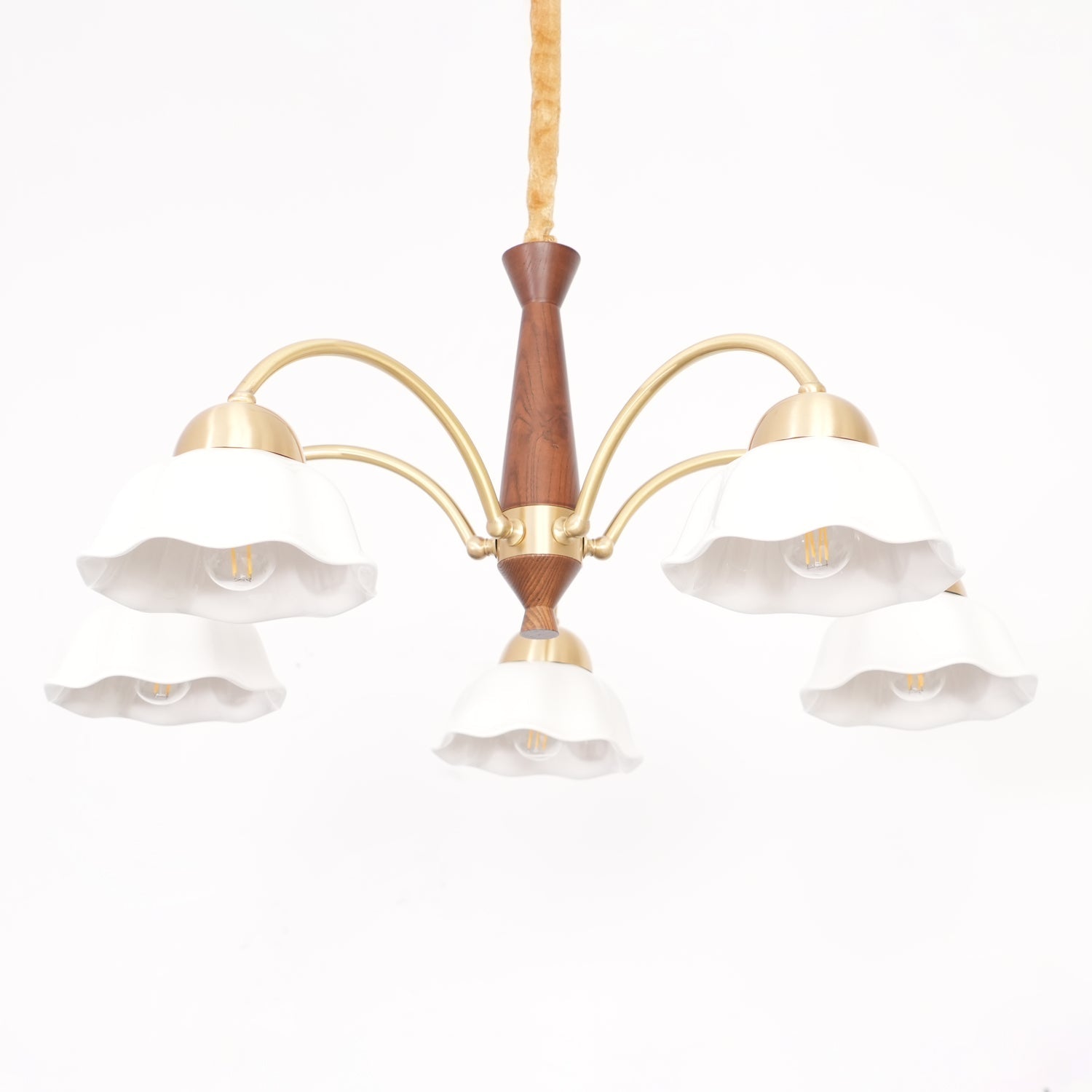 Vittorio Mid Century Copper Ceramic Chandelier