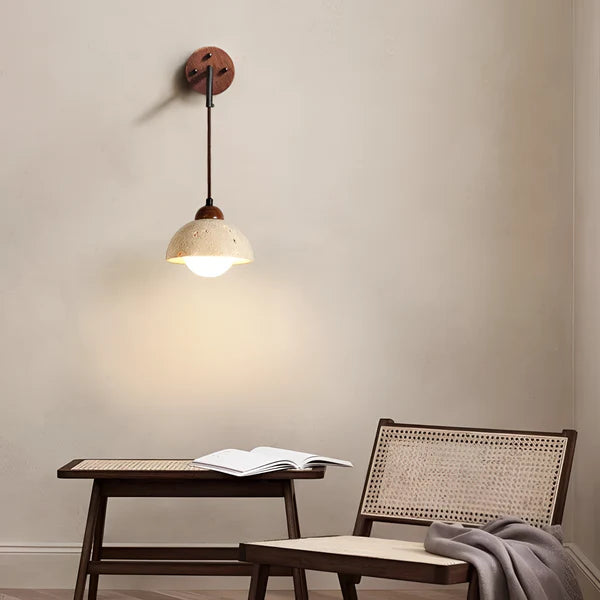 LED Hängende Travertin Naturstein Wandlampe