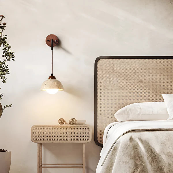 LED Hängende Travertin Naturstein Wandlampe