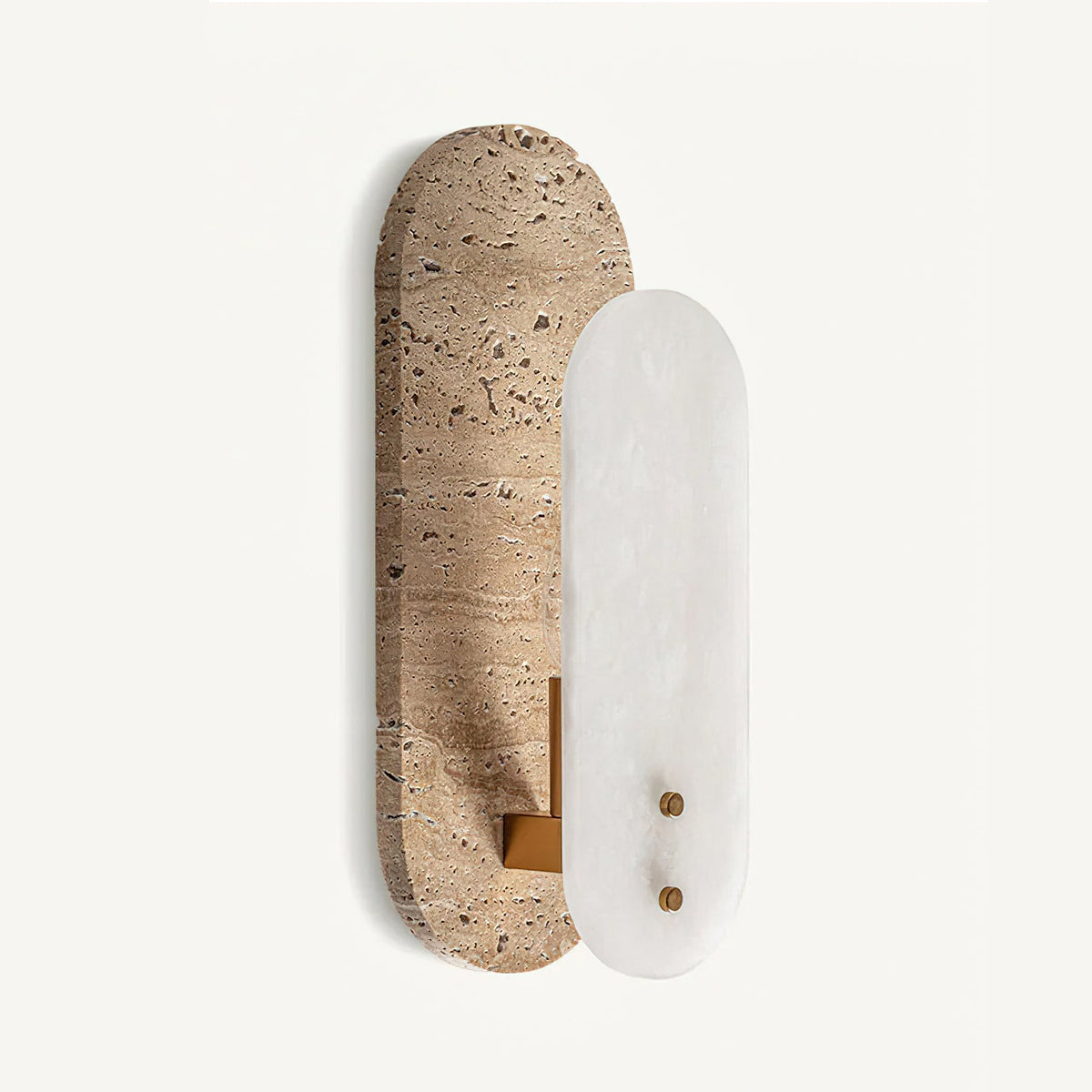 Sigrid Japandi Travertine Wall Light side view