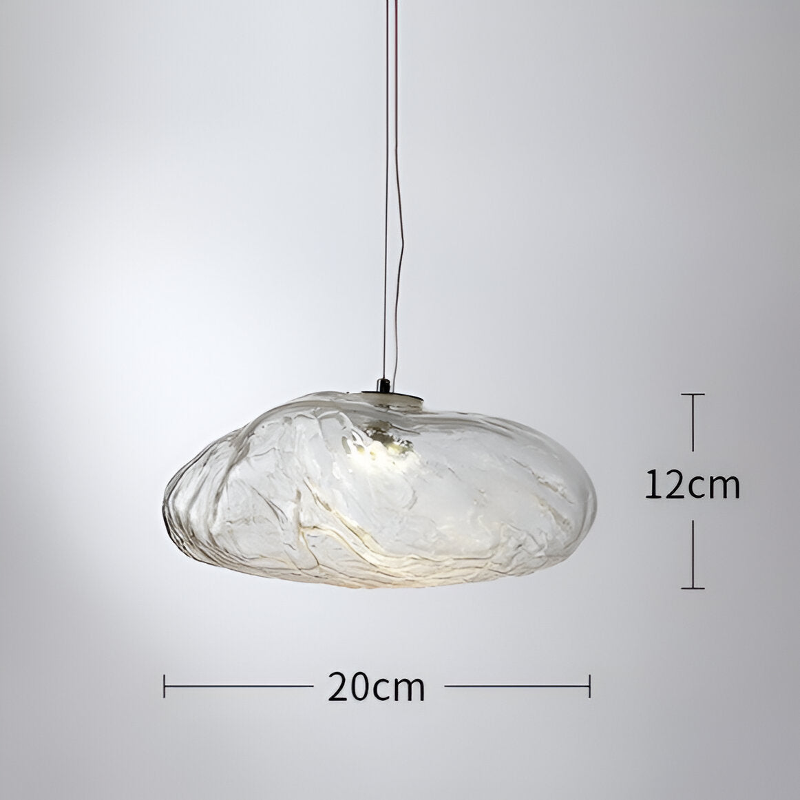 Fiberglass Clouds Minimalist Glass Pendant Light