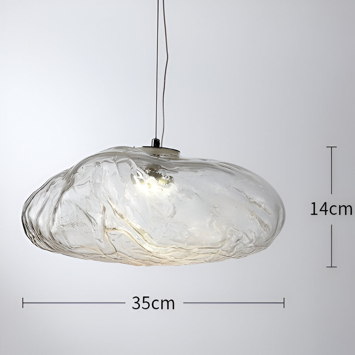 Fiberglass Clouds Minimalist Glass Pendant Light