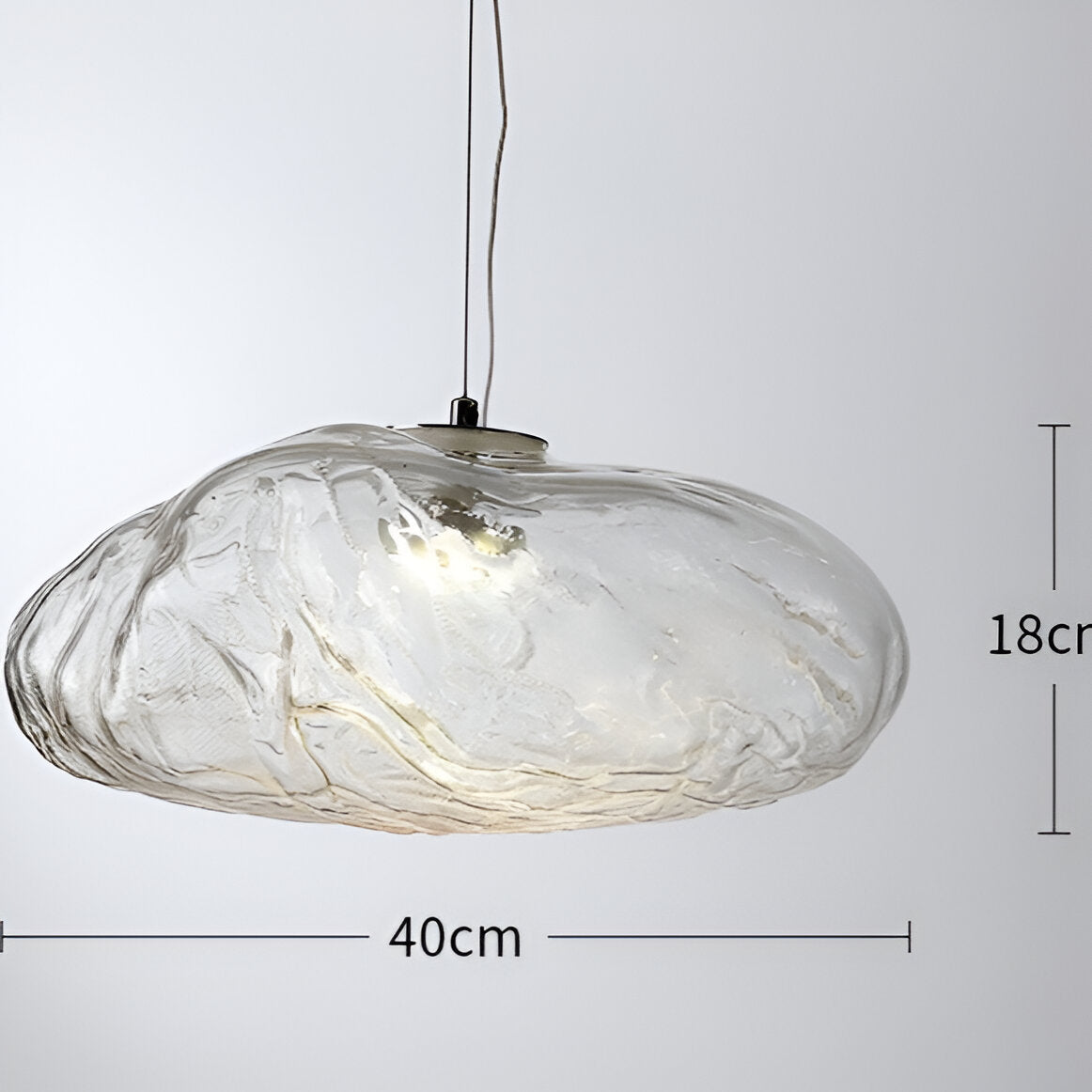 Fiberglass Clouds Minimalist Glass Pendant Light
