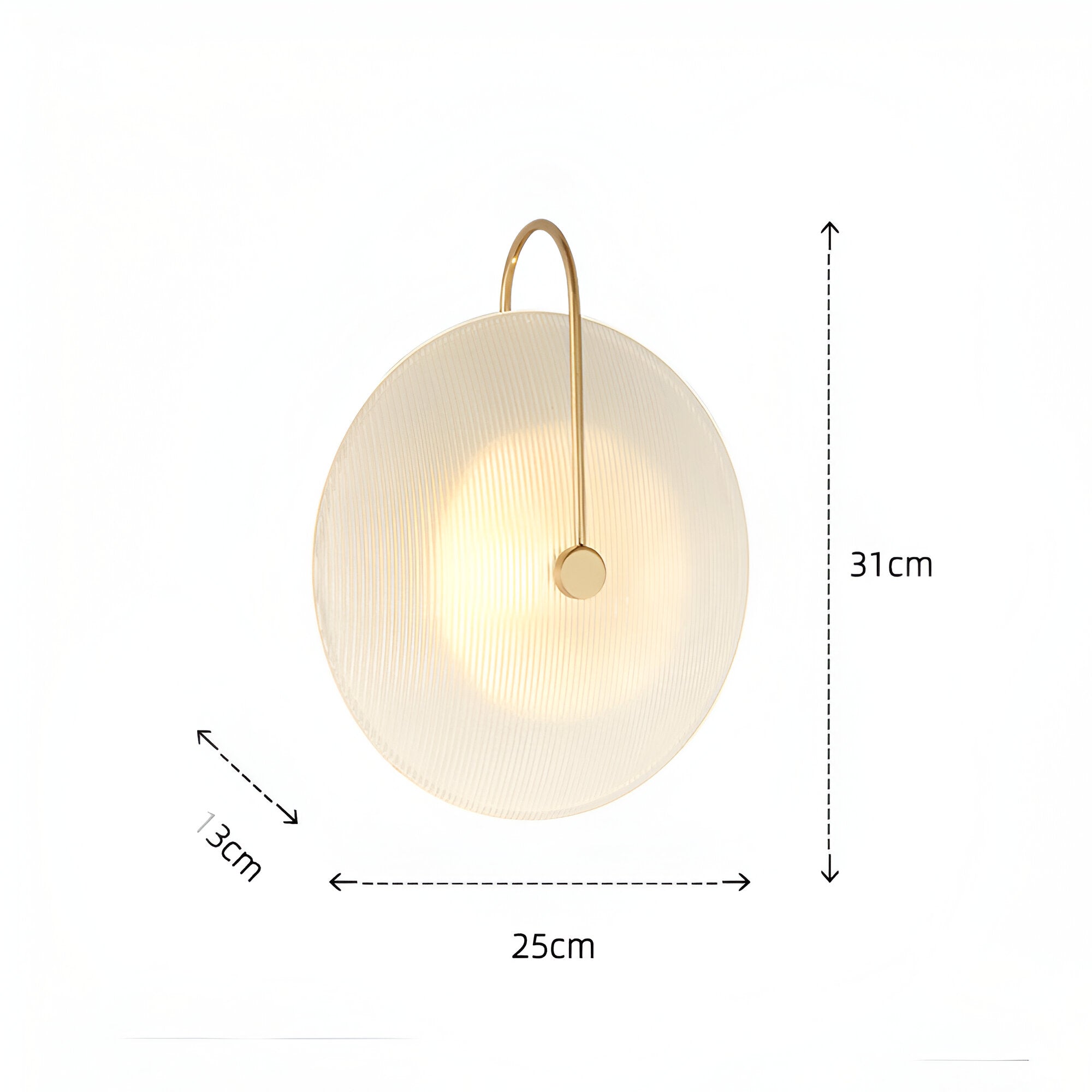 Modern Nordic Round Glass Wall Light