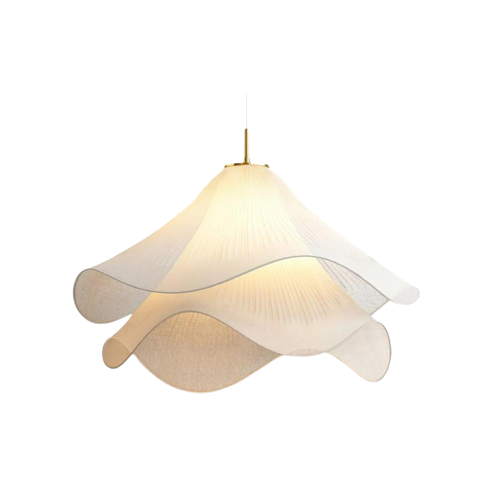 Radiance of Serenity Fabric Japandi Pendant Light