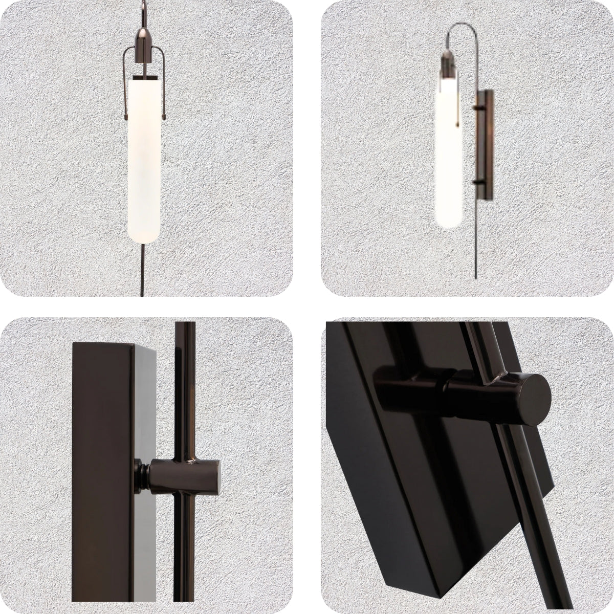 Verta Industrial Glass Wall Light