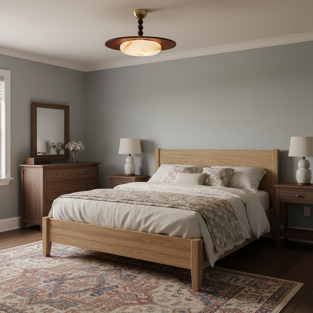 Aurelia Wood Modern Alabaster Ceiling Light