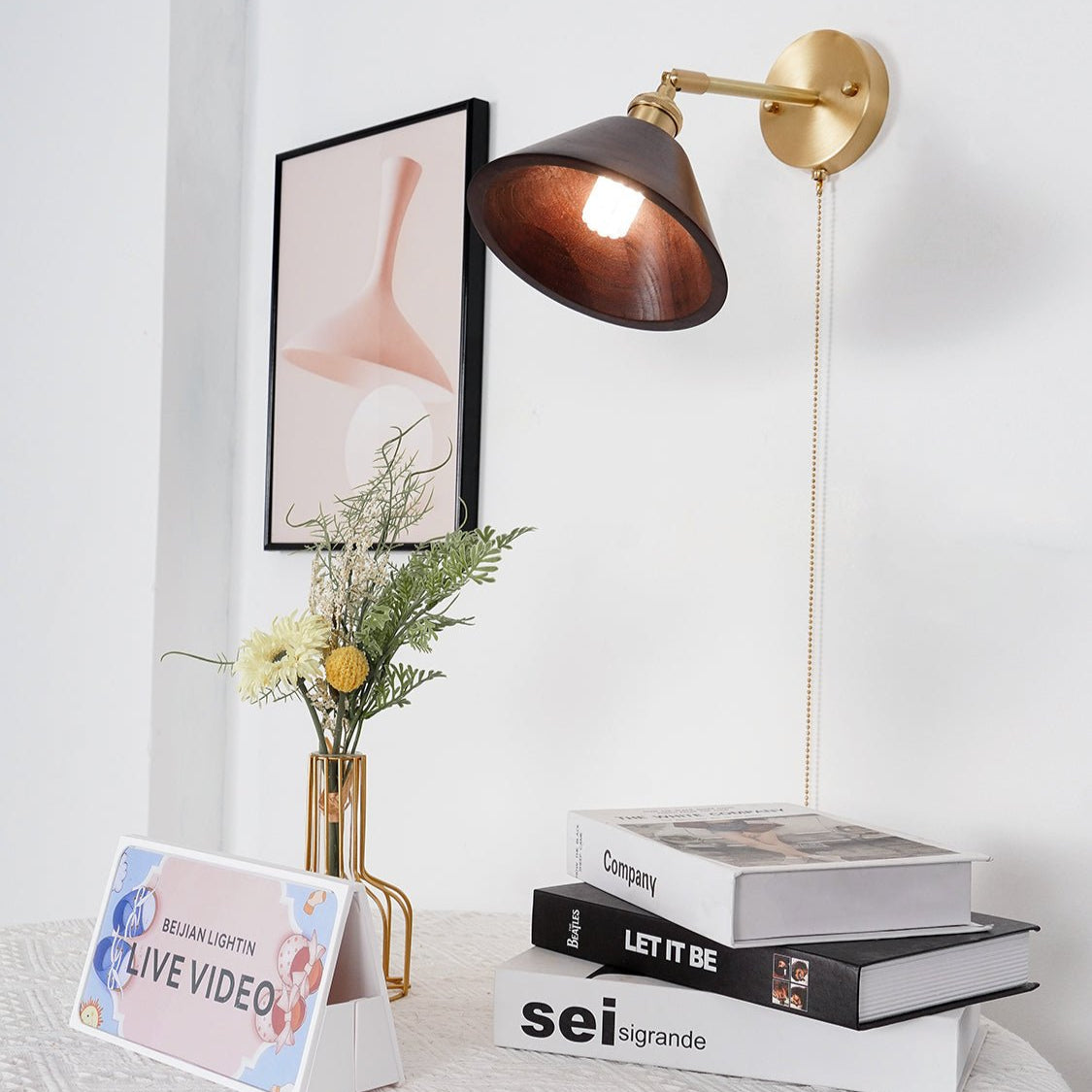 Everwood Nordic Walnut Wall Light