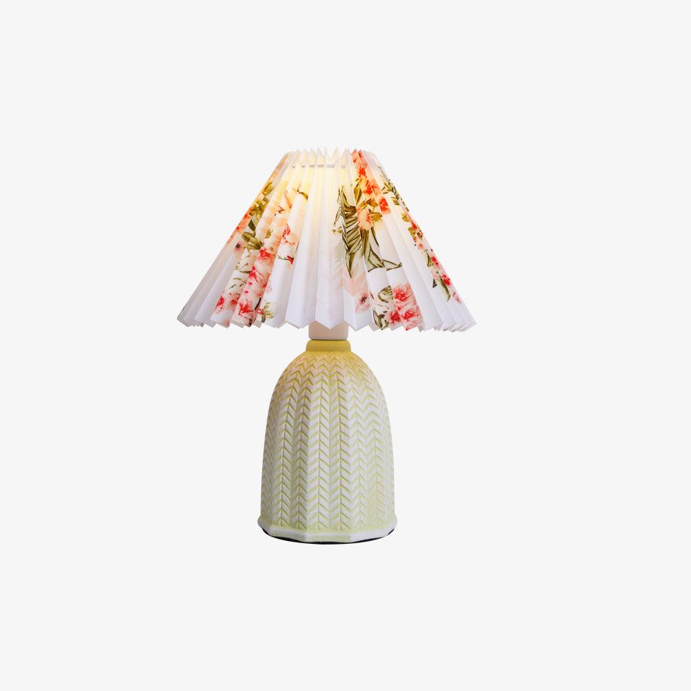 Elowen Vintage Pleated Ceramic Table Lamp