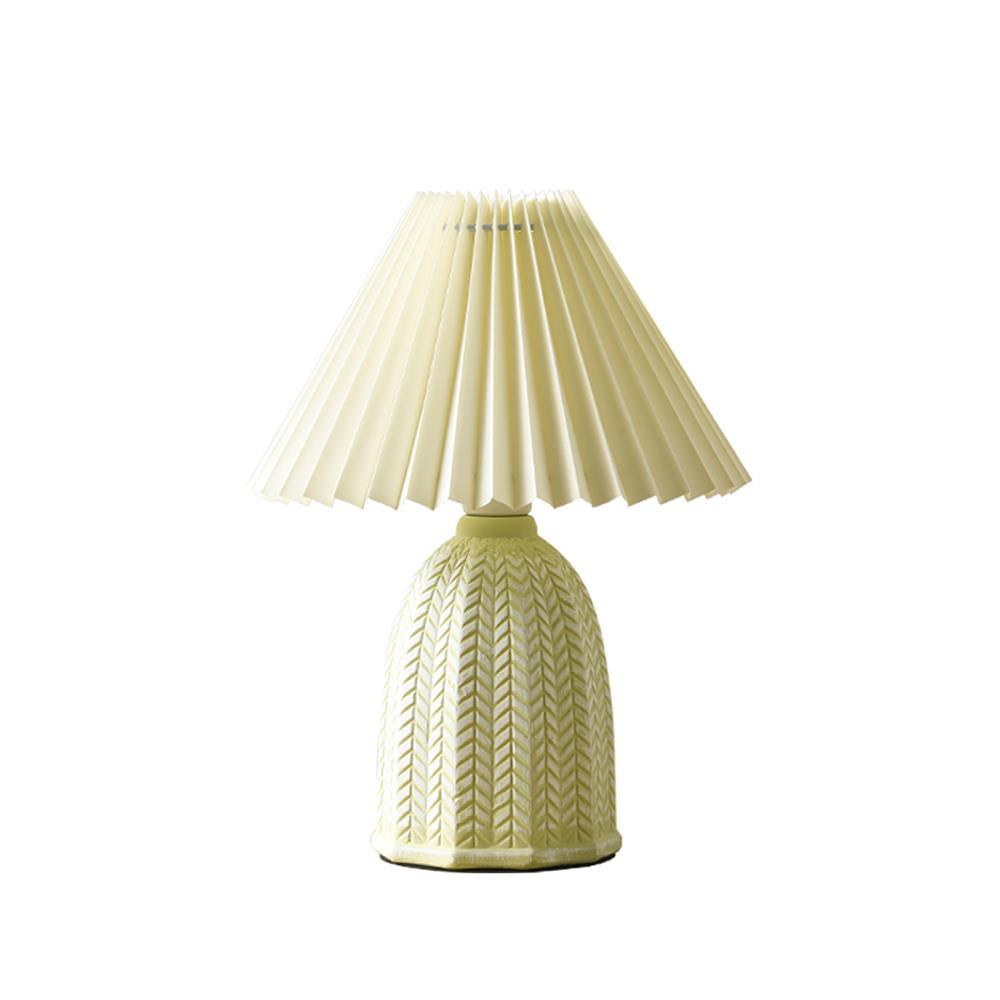 Elowen Vintage Pleated Ceramic Table Lamp