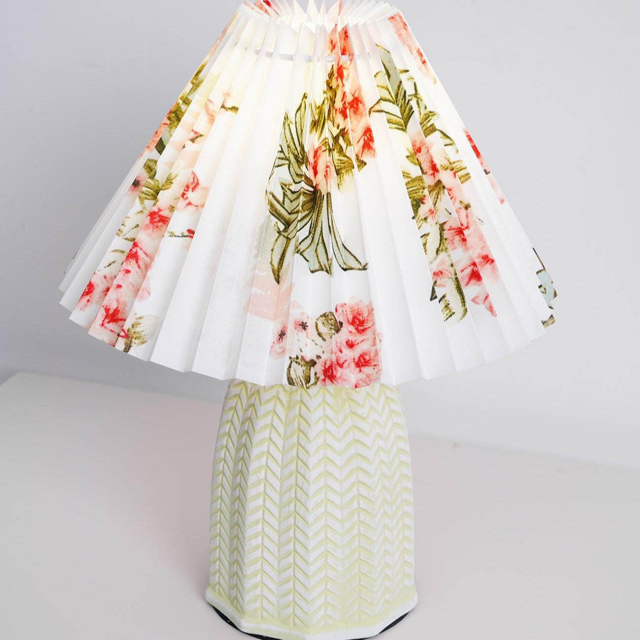 Elowen Vintage Pleated Ceramic Table Lamp