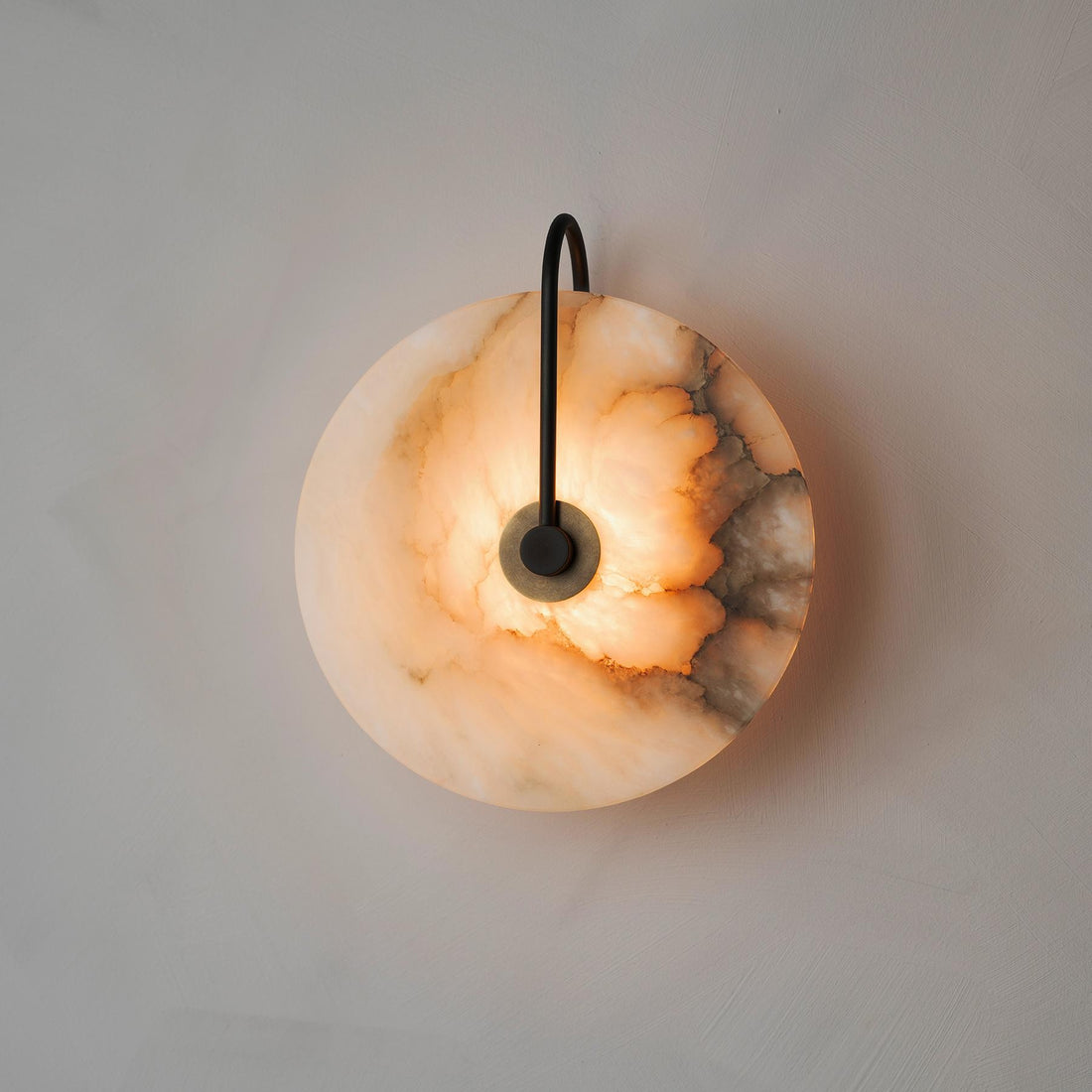 Moonshade Natural Marble Alabaster Minimalist Wall Light
