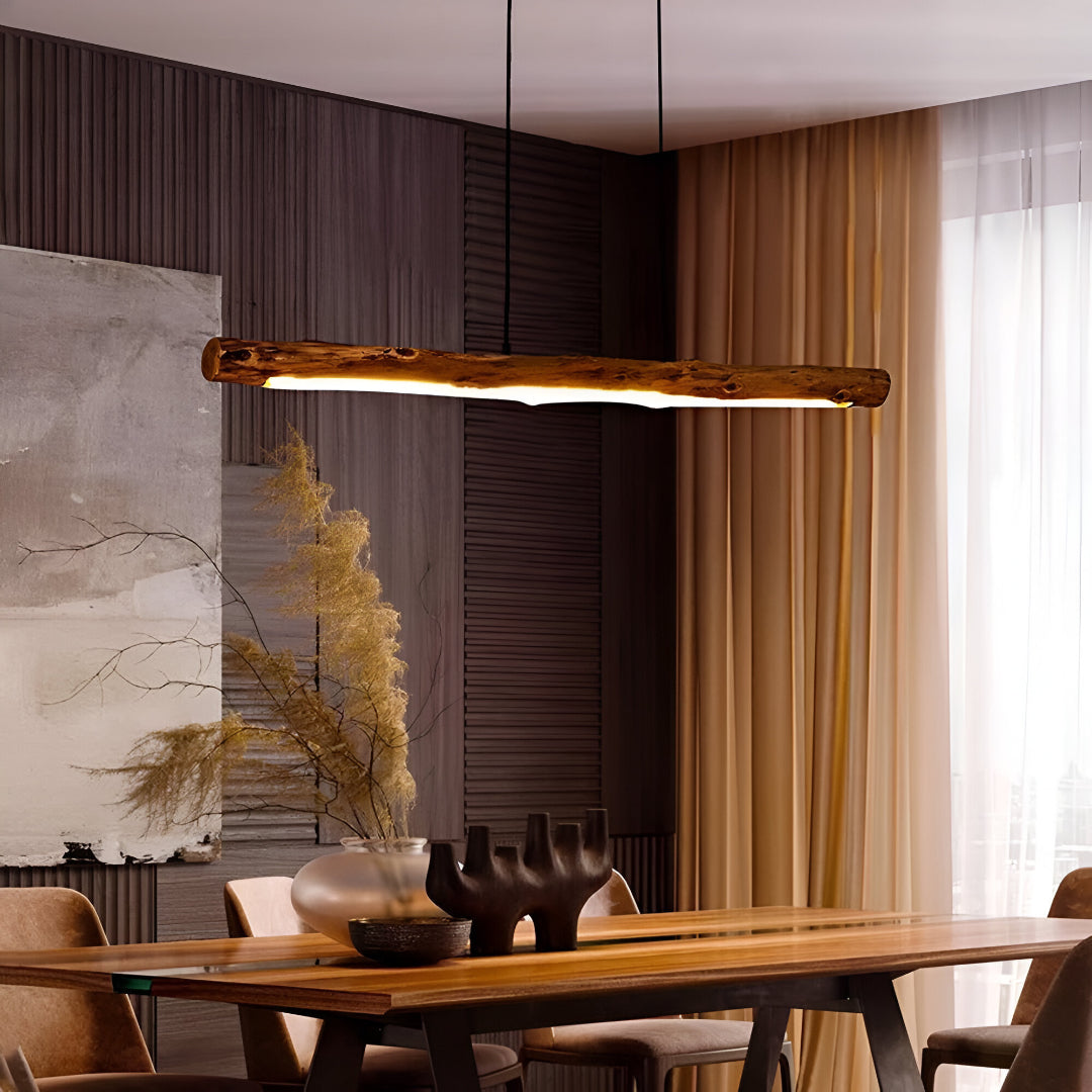 Candelabro de Madera Retro Japonés Wabi-Sabi