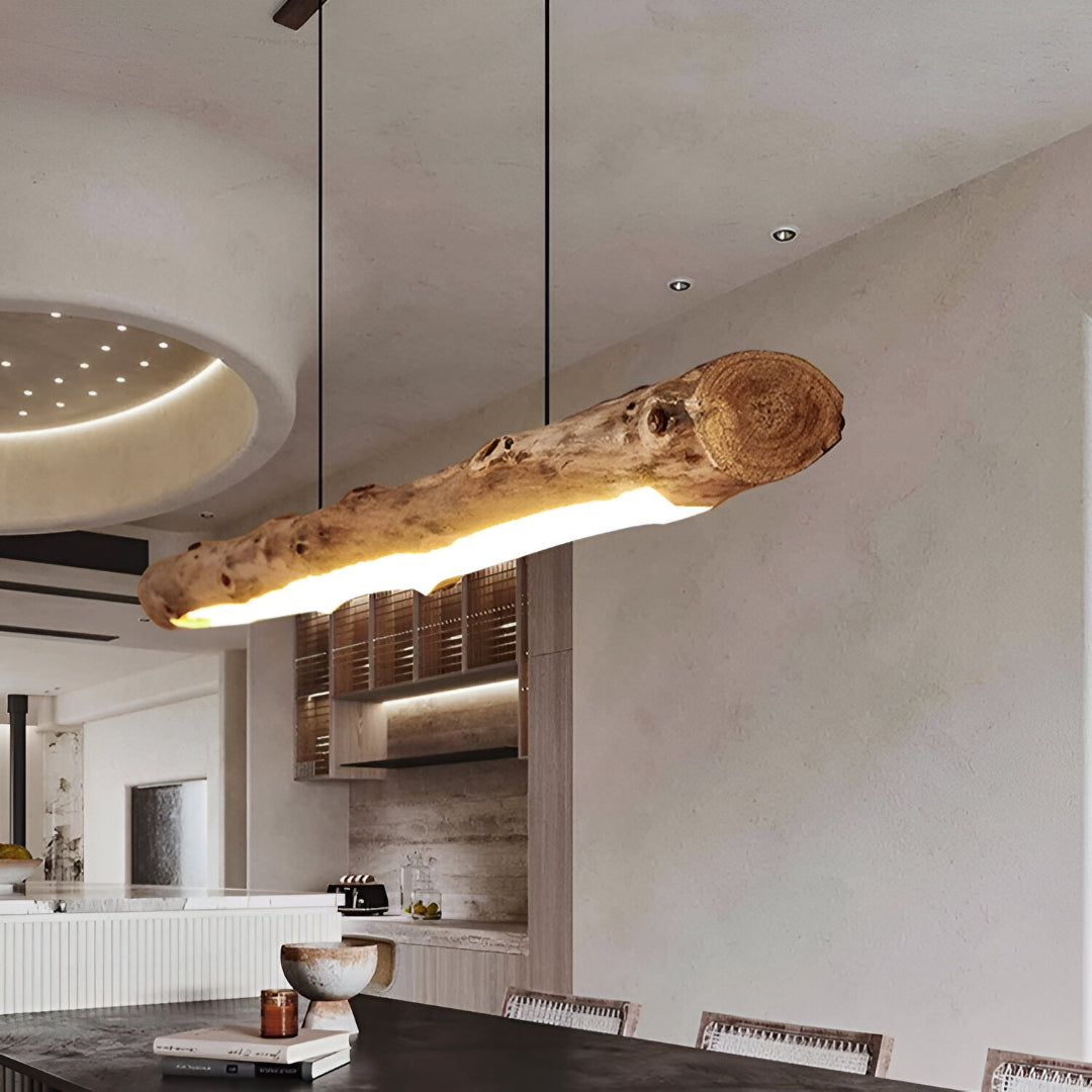 Candelabro de Madera Retro Japonés Wabi-Sabi