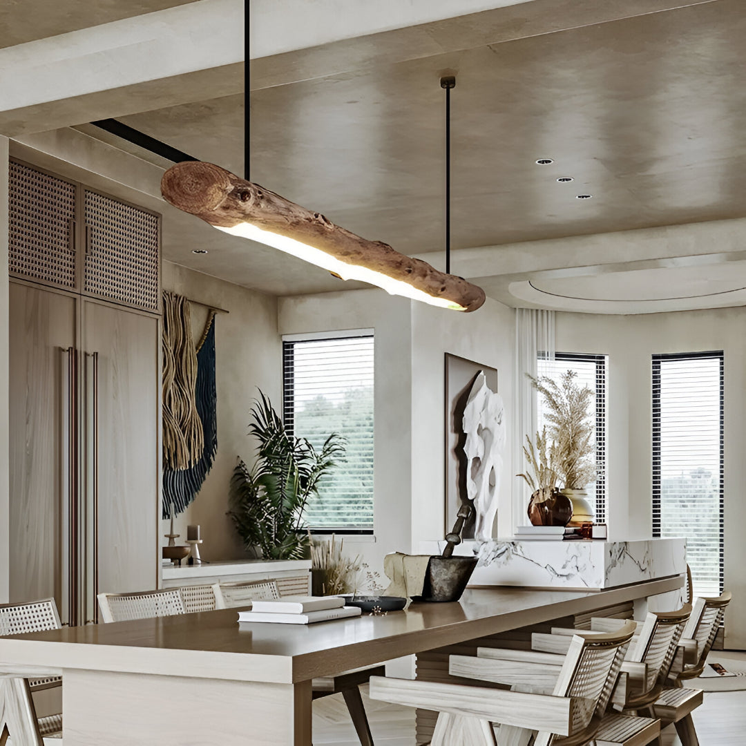 Candelabro de Madera Retro Japonés Wabi-Sabi