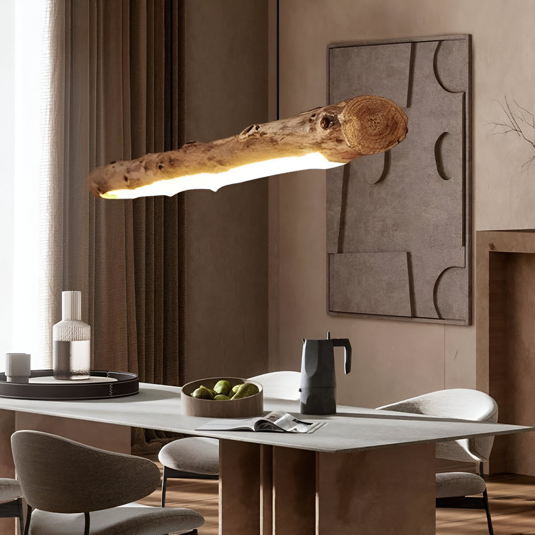 Candelabro de Madera Retro Japonés Wabi-Sabi