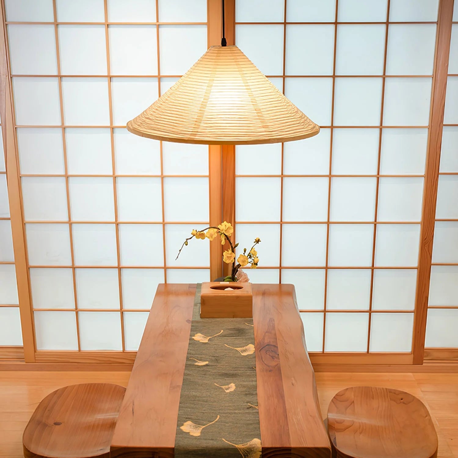 Shoto Serenity Washi Paper Japandi Pendant Light