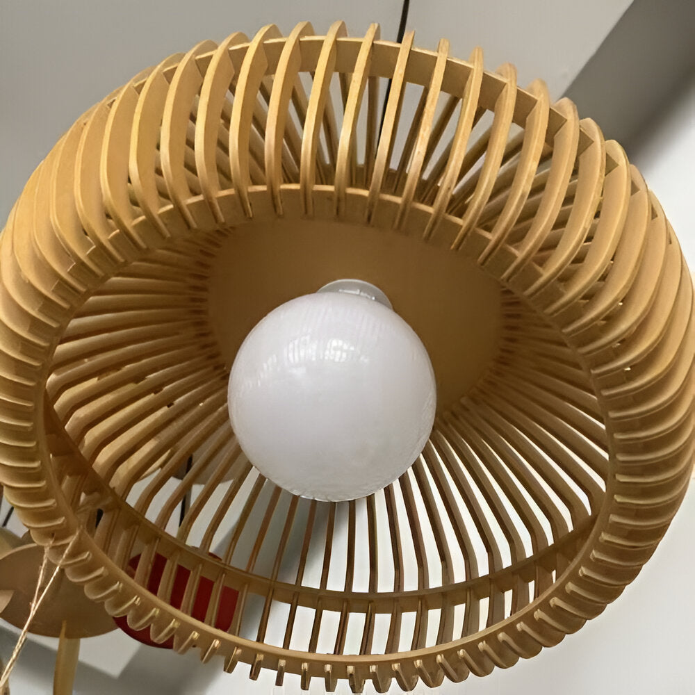 Asahi Japandi Solid Wood Pendant Light