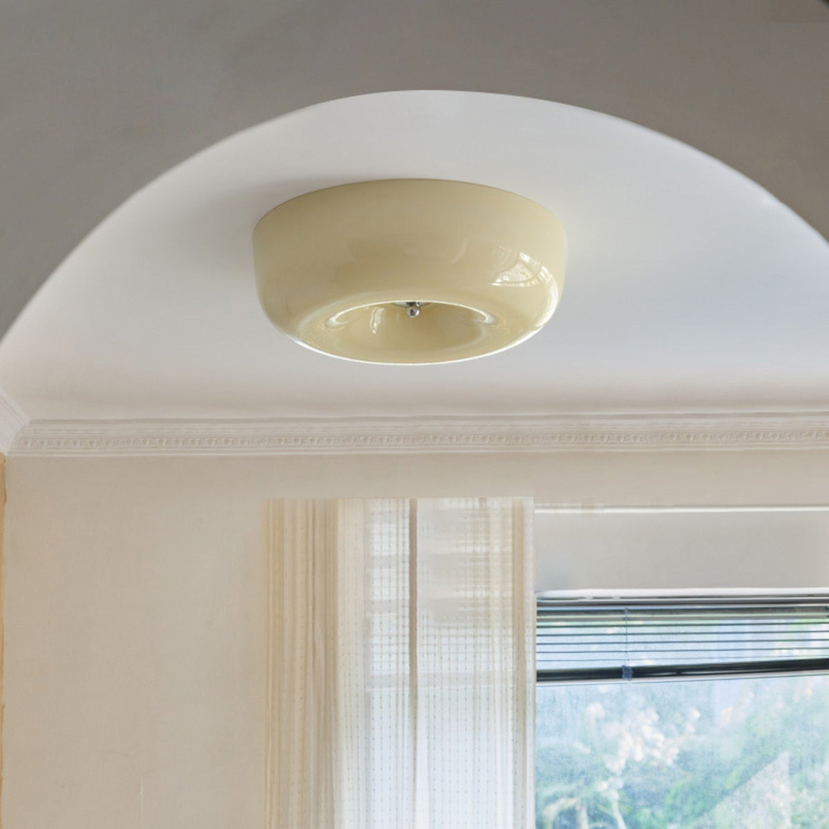 Tsubaki ceiling light in a cream bedroom