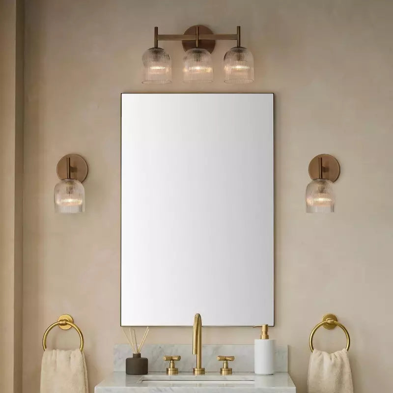 Cooper Radiance Minimalist Ribbed Glass Wall Light