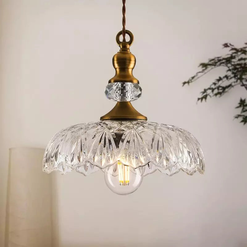 Clarionne Engraved Globe Glass Ceiling Light
