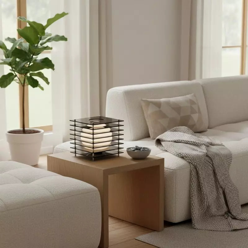 Selene Layered Moon Modern Acrylic Table Lamp