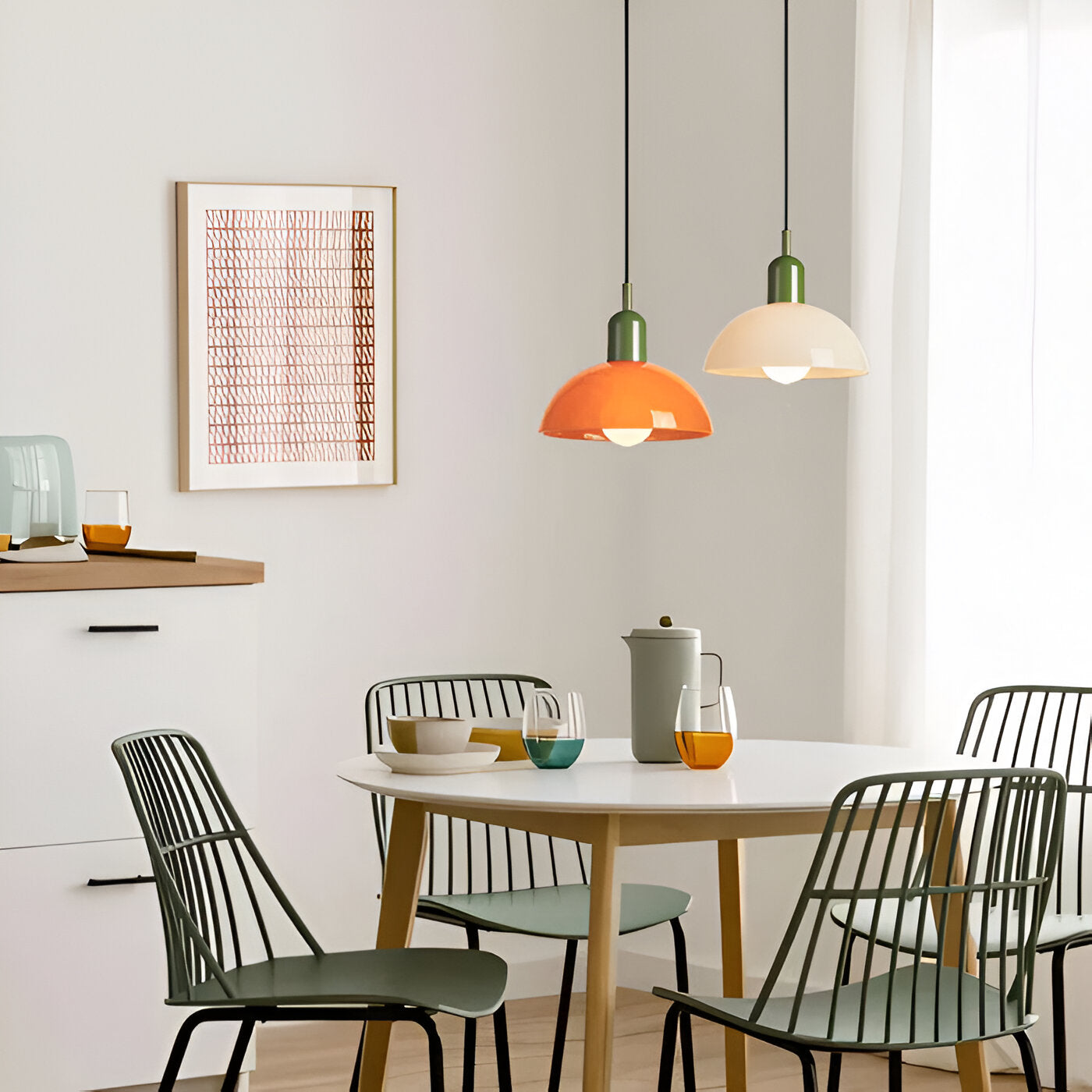 La suspension en verre Bauhaus contemporain