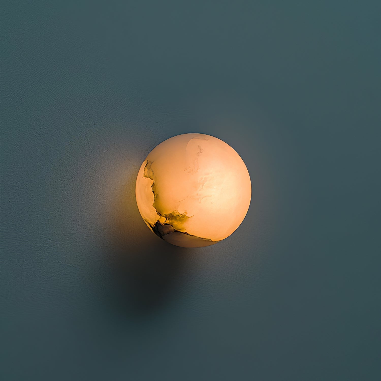 Alabaster Elegance Japandi Mini Orb Wall Lamp