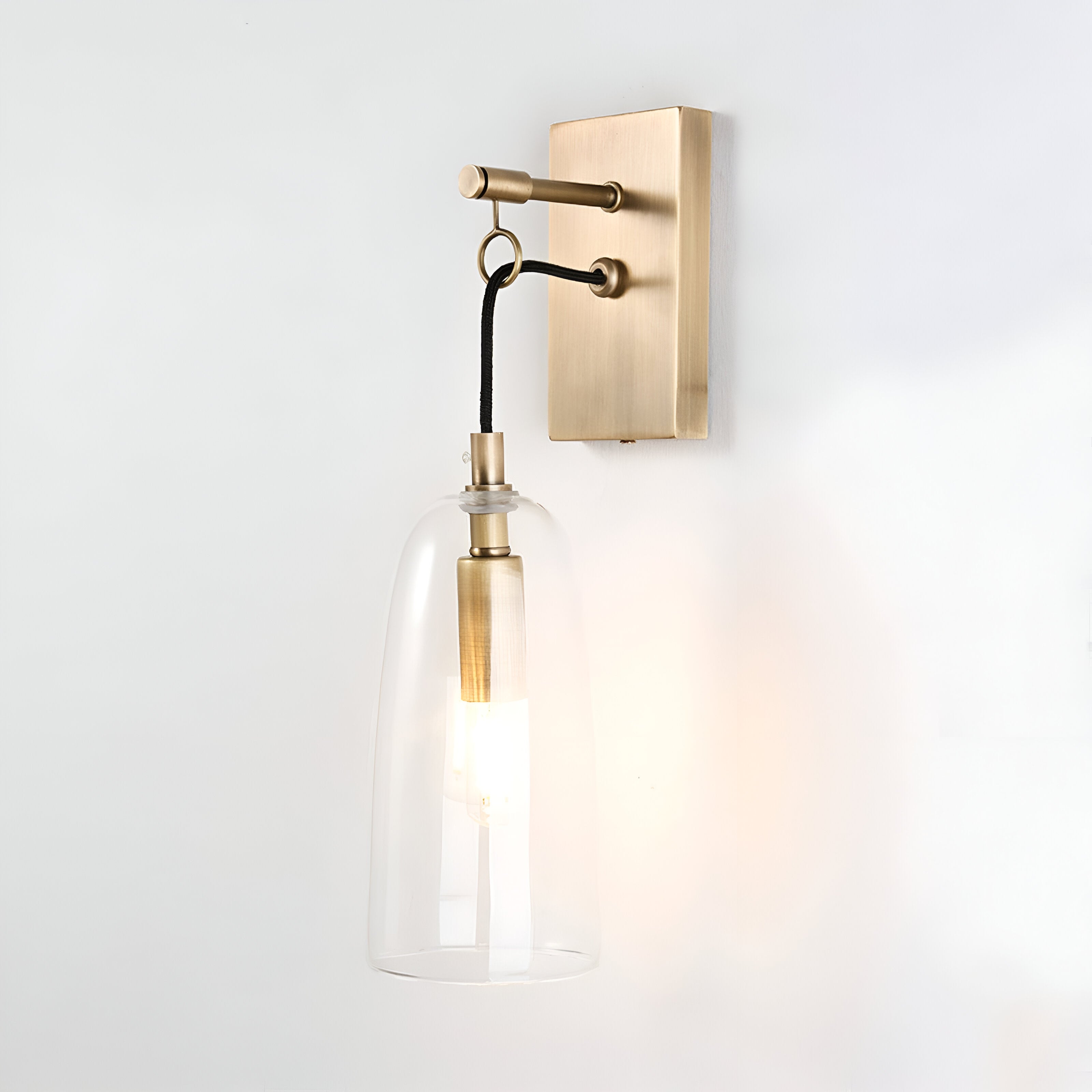 Designer Copper Transparent Glass Wall Light