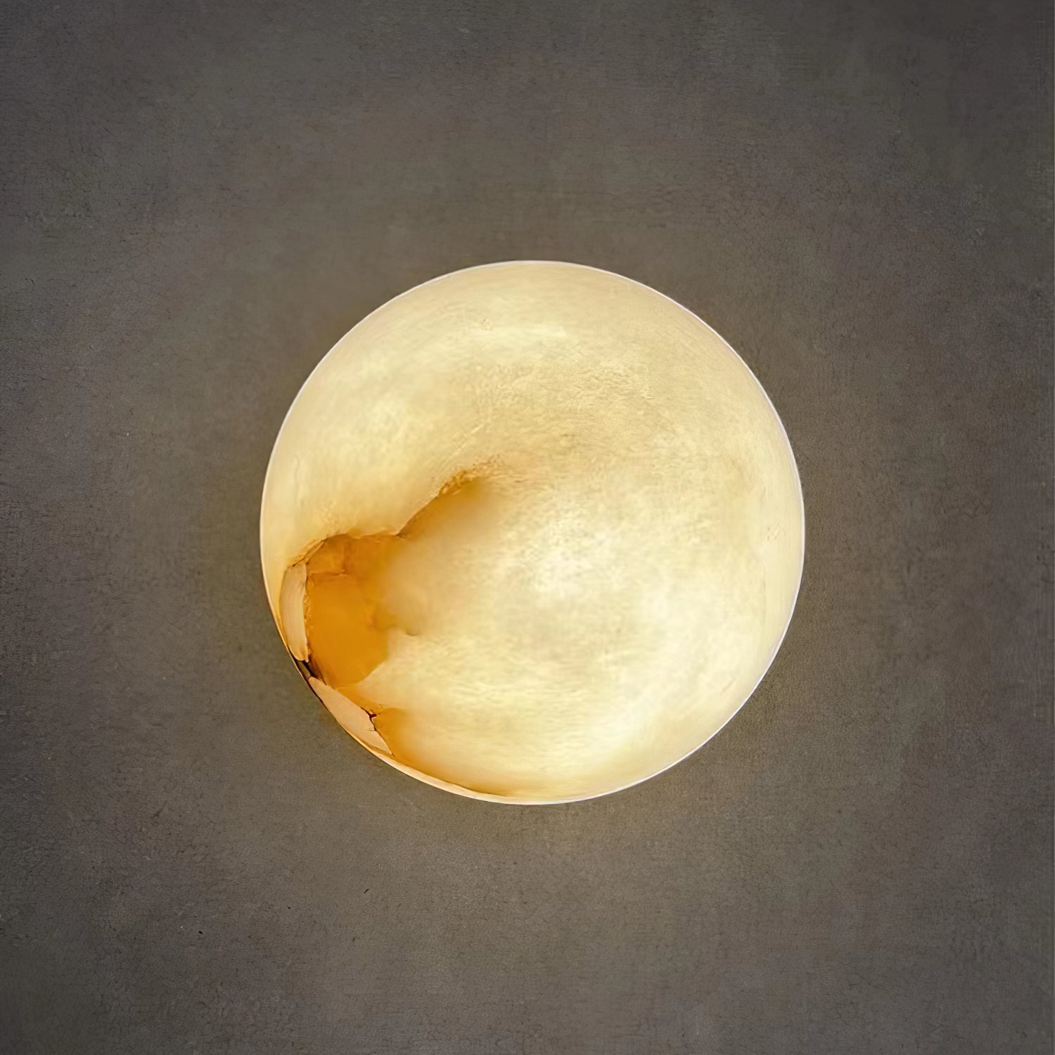 Alabaster Elegance Japandi Mini Orb Wall Lamp